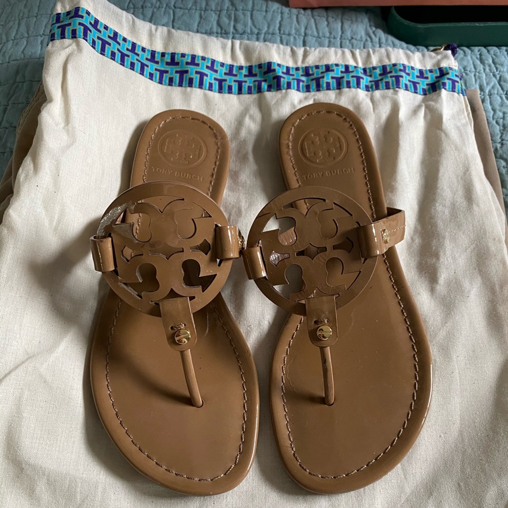 Tory Burch Miller Sandals, Patent Leather